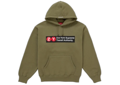 Supreme Zoo York Hooded Sweatshirt Light Olive