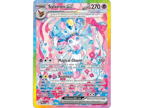 Sylveon ex 2025 Pokémon Scarlet & Violet Prismatic Evolutions Special Illustration Rare 156/131 Ungraded