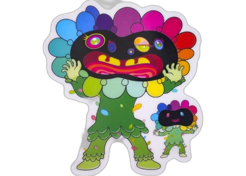 Takashi Murakami Ghost Flower Parents and Children Magnet Multicolor