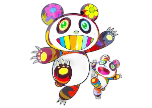 Takashi Murakami Mononoke Panda Magnet Multicolor