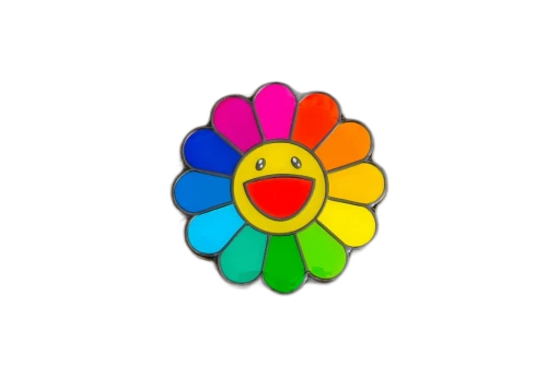 Takashi Murakami Rainbow Flower Tonari no Zingaro Pin Multicolor