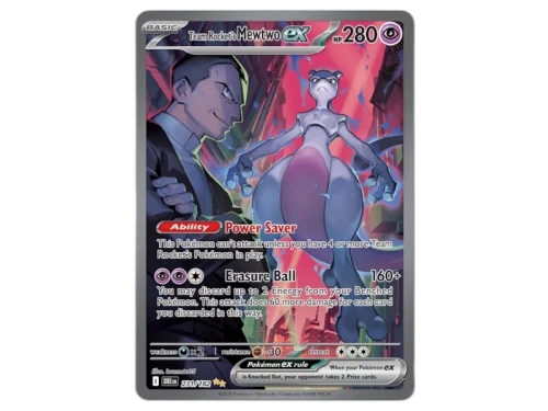 Team Rocket's Mewtwo ex 2025 Pokémon Scarlet & Violet Destined Rivals Hyper Rare 231/182 Ungraded