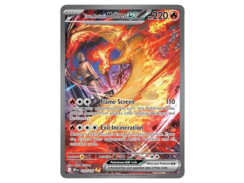 Team Rocket's Moltres ex 2025 Pokémon Scarlet & Violet Destined Rivals Special Illustration Rare 229/182 Ungraded