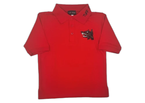 Under Armour x Tuff Crowd Kids Collared T-shirt Red