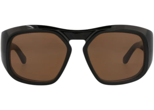 Valentino Square Frame Acetate Sunglasses VLS-179A-55 Black Black Brown
