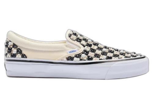 Vans Classic Slip-On Mattias Gollin Pearl Embellished Checkerboard Black White