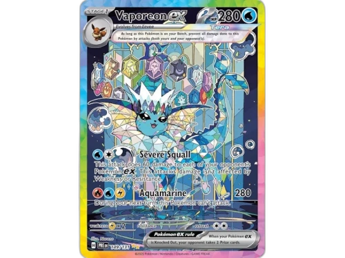 Vaporeon ex 2025 Pokémon Scarlet & Violet Prismatic Evolutions Special Illustration Rare 149/131 Ungraded