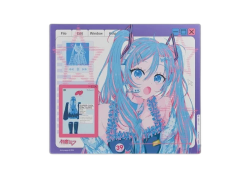 WALLHACK SP-005 Miku OS Glass Mousepad